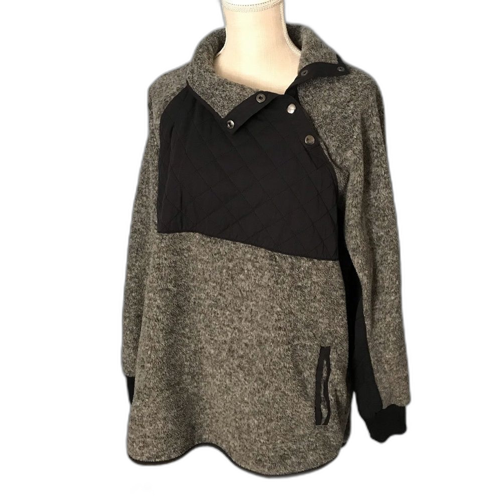 Abercrombie & Fitch Asymmetrical Fleece Pullover Size XL